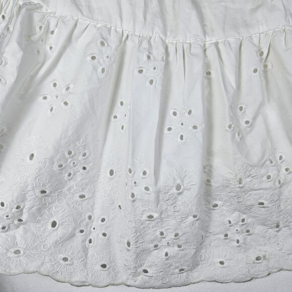 En Saison Barnette Maxi Dress Eyelet Lace Flutter Sundress Cottage Boho White S - Picture 9 of 16